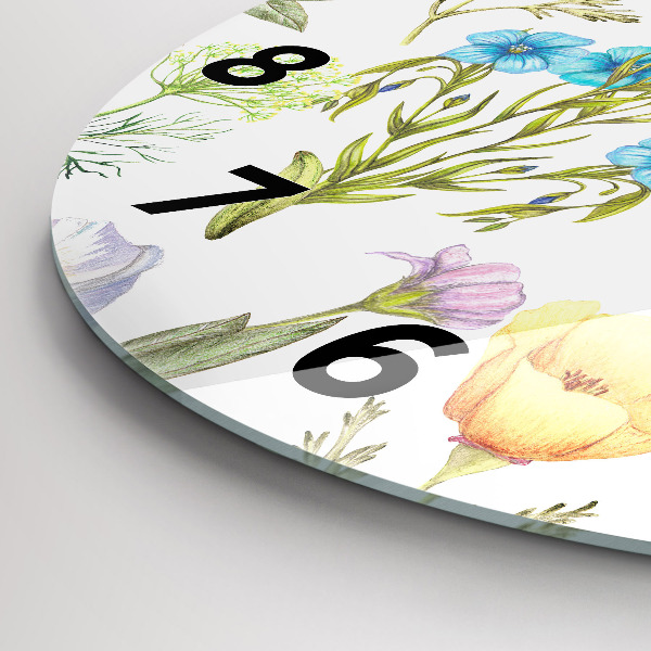 Orologio rotondo Composizione floreale