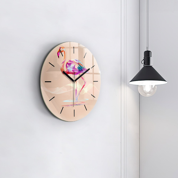 Orologio rotondo Illustrazione di fenicottero