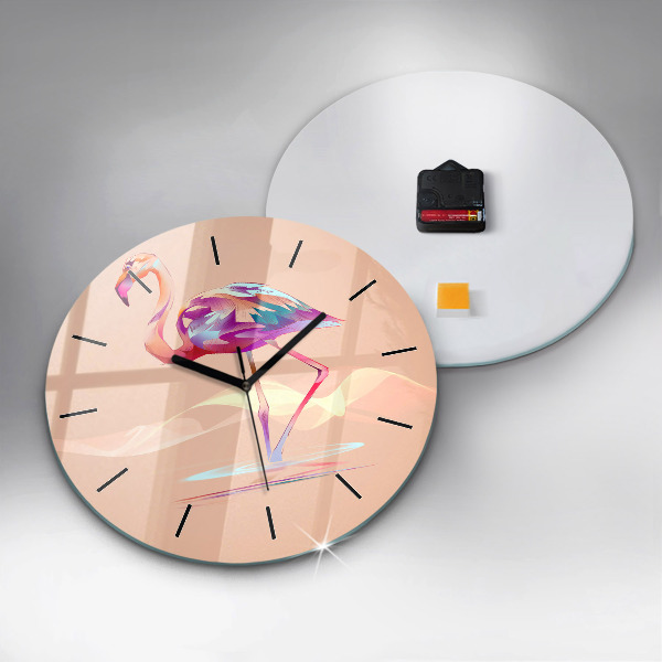 Orologio rotondo Illustrazione di fenicottero