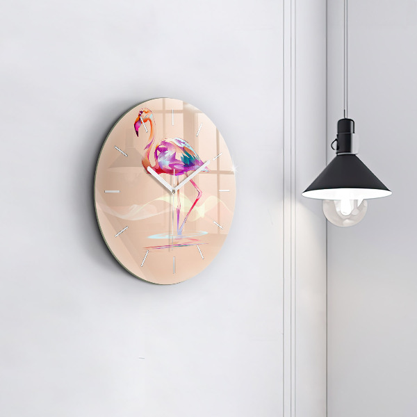 Orologio rotondo Illustrazione di fenicottero