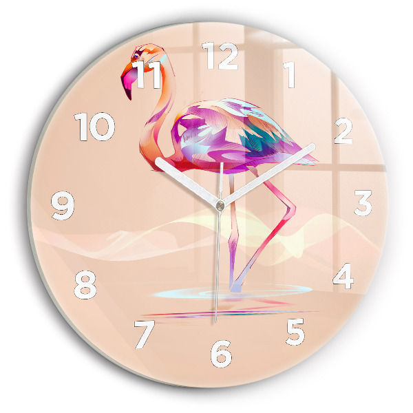 Orologio rotondo Illustrazione di fenicottero