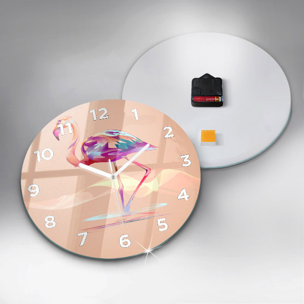 Orologio rotondo Illustrazione di fenicottero
