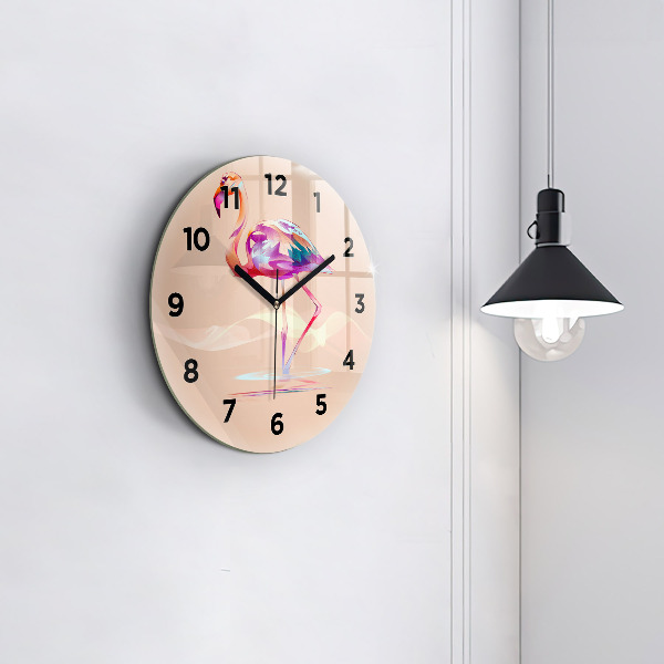 Orologio rotondo Illustrazione di fenicottero