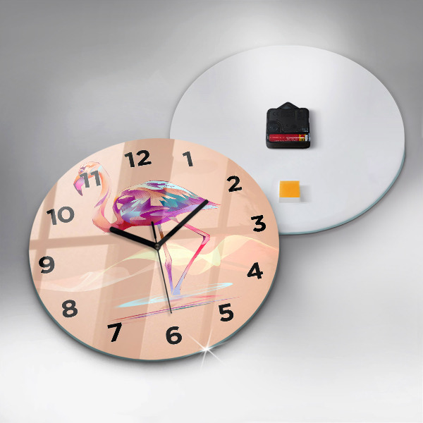 Orologio rotondo Illustrazione di fenicottero