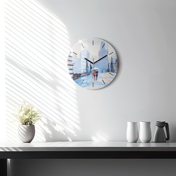 Orologio rotondo Arte ad olio
