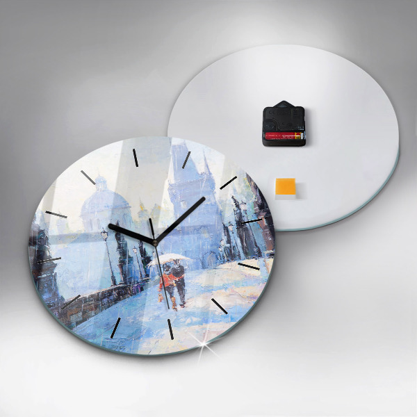 Orologio rotondo Arte ad olio