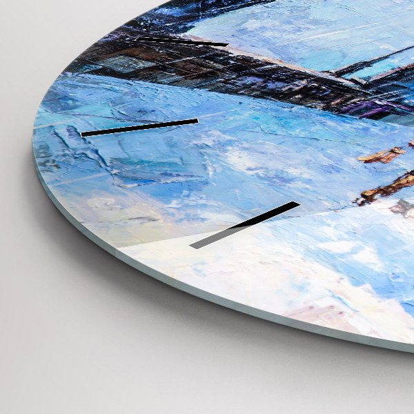 Orologio rotondo Arte ad olio