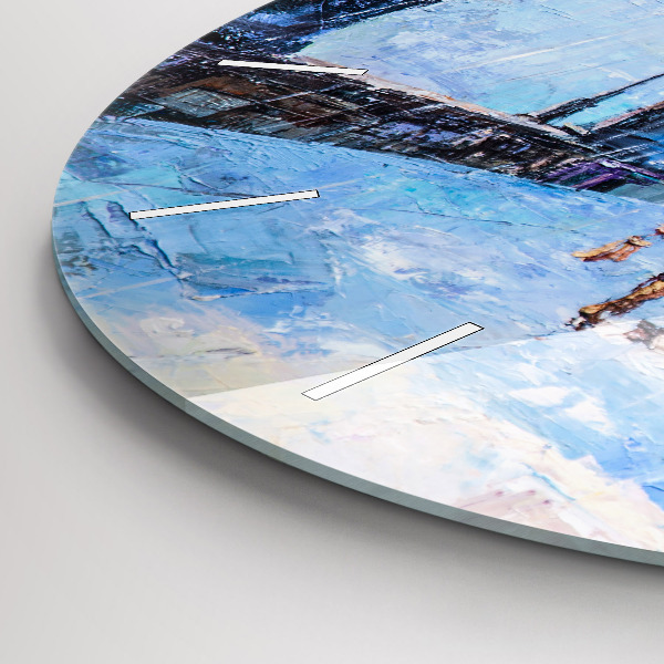 Orologio rotondo Arte ad olio