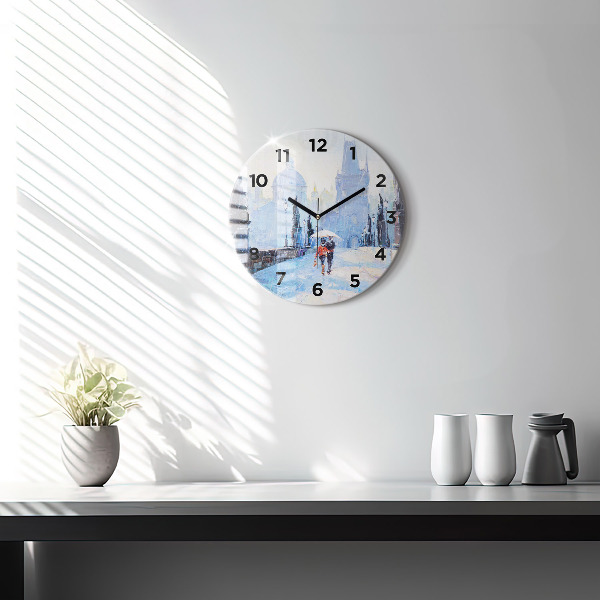 Orologio rotondo Arte ad olio