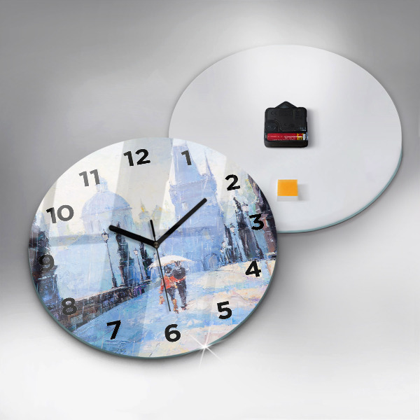 Orologio rotondo Arte ad olio