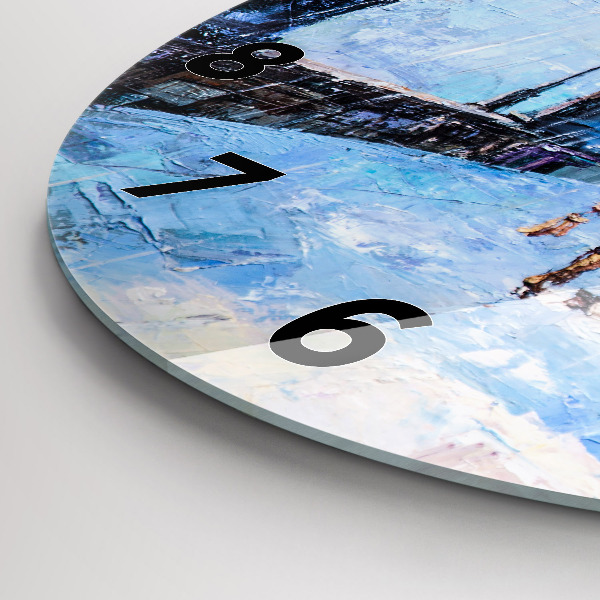 Orologio rotondo Arte ad olio