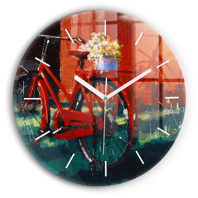 Orologio rotondo Bici dipinta