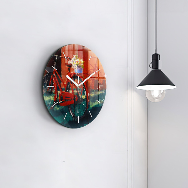 Orologio rotondo Bici dipinta