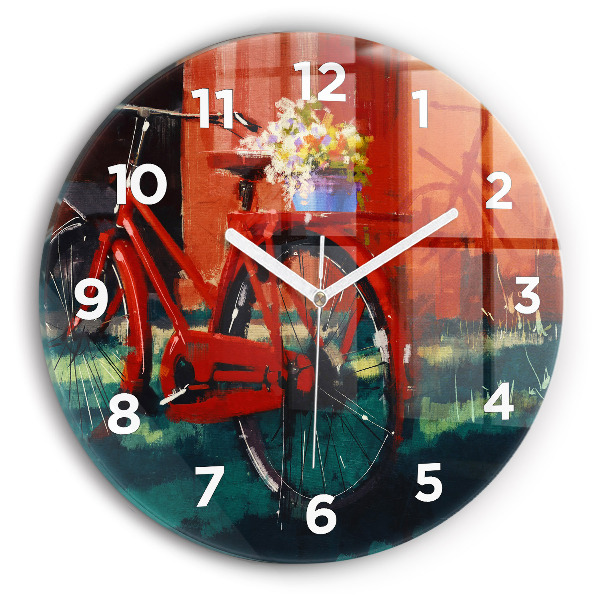 Orologio rotondo Bici dipinta