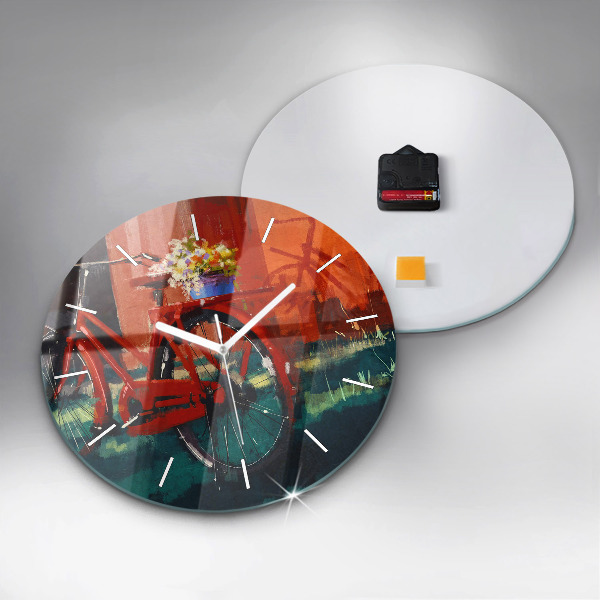 Orologio rotondo Bici dipinta