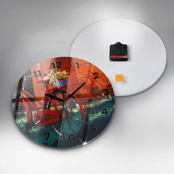 Orologio rotondo Bici dipinta