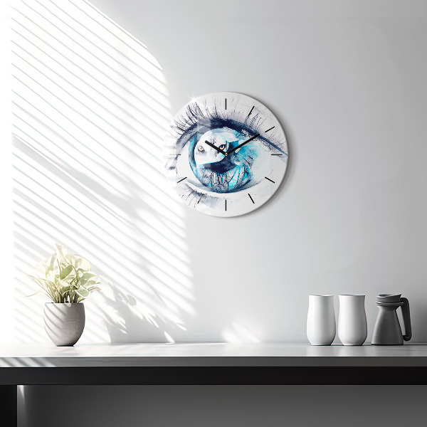 Orologio rotondo Illustrazione dell'occhio del lupo