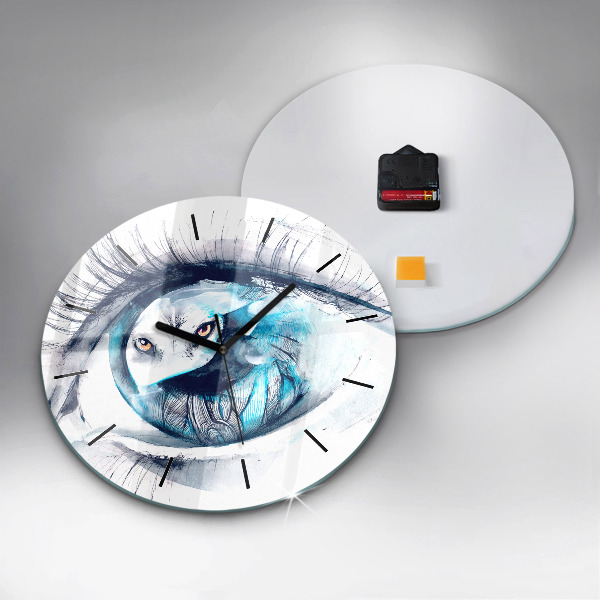 Orologio rotondo Illustrazione dell'occhio del lupo