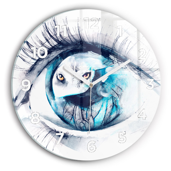 Orologio rotondo Illustrazione dell'occhio del lupo
