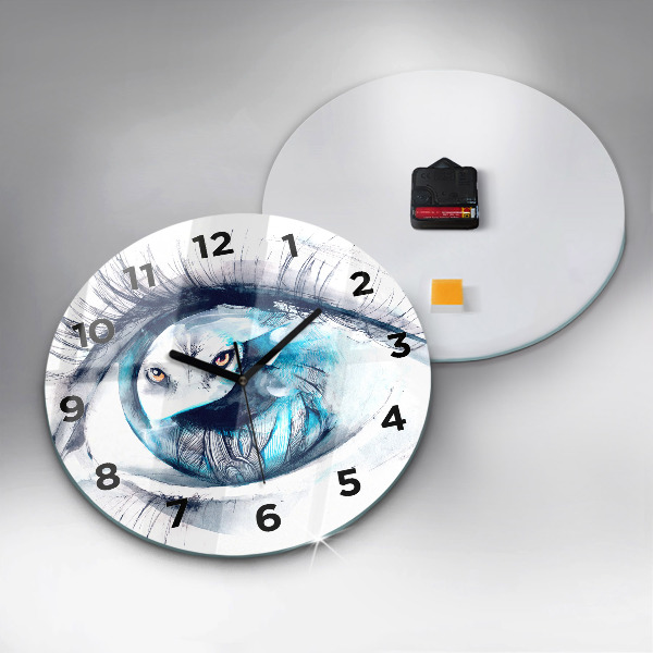 Orologio rotondo Illustrazione dell'occhio del lupo