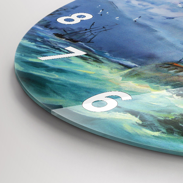 Orologio rotondo Una nave sull'acqua