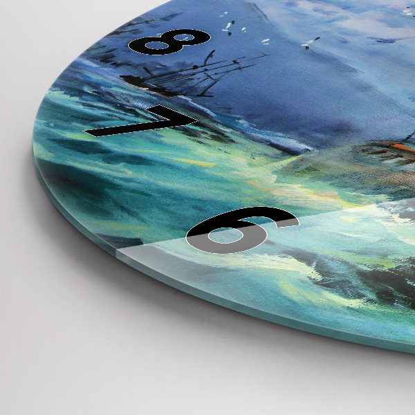 Orologio rotondo Una nave sull'acqua