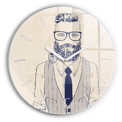 Orologio rotondo Uomo con la barba