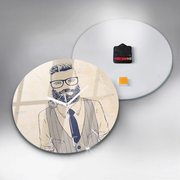 Orologio rotondo Uomo con la barba