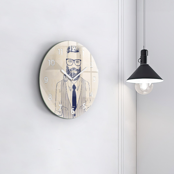 Orologio rotondo Uomo con la barba