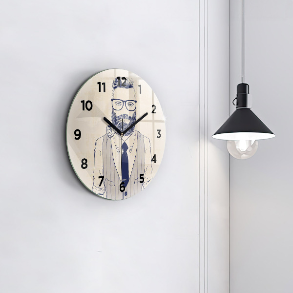 Orologio rotondo Uomo con la barba