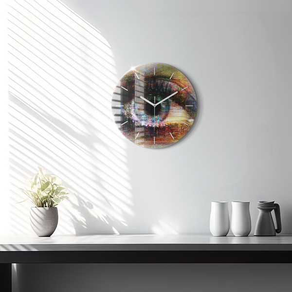 Orologio rotondo Occhio dell'arte di strada