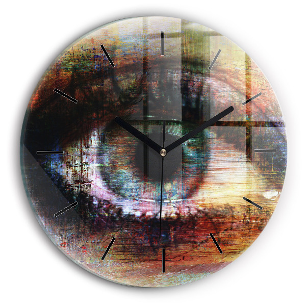 Orologio rotondo Occhio dell'arte di strada