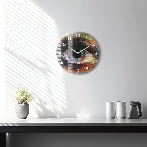 Orologio rotondo Occhio dell'arte di strada