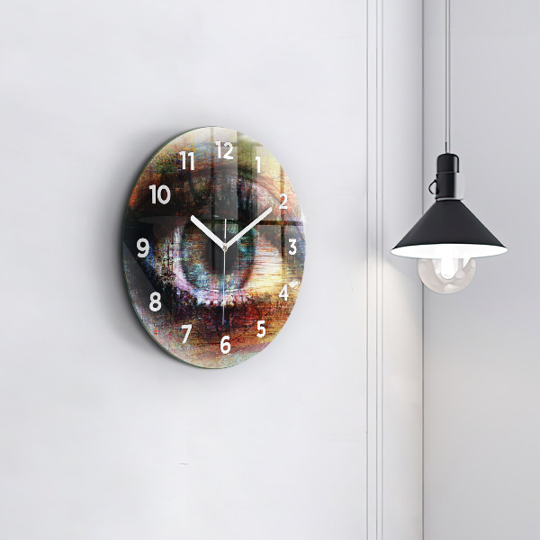 Orologio rotondo Occhio dell'arte di strada