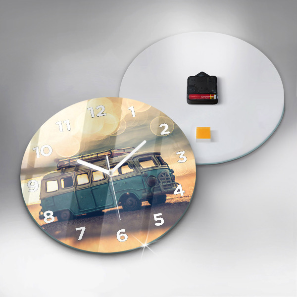 Orologio rotondo Camper sulla spiaggia