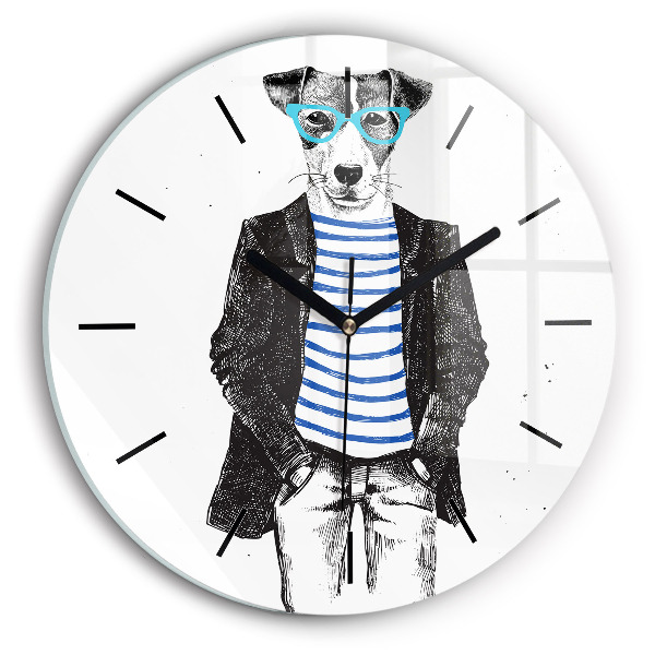 Orologio rotondo Un cane in un corpo umano