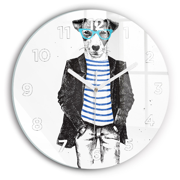 Orologio rotondo Un cane in un corpo umano
