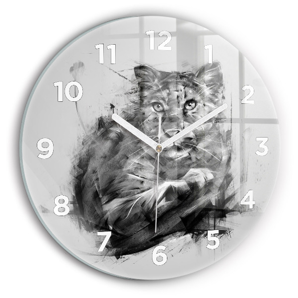 Orologio rotondo Leone dipinto