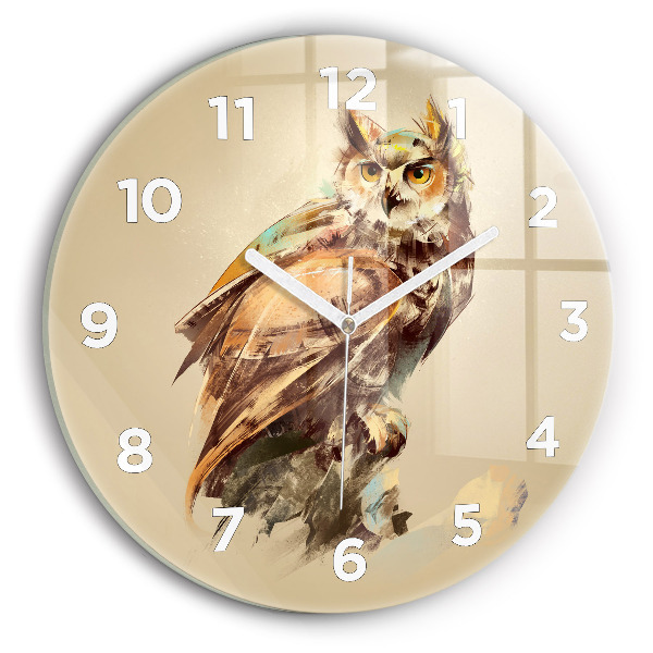 Orologio rotondo Gufo - segno di saggezza