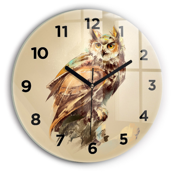 Orologio rotondo Gufo - segno di saggezza