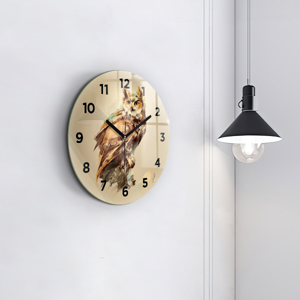 Orologio rotondo Gufo - segno di saggezza