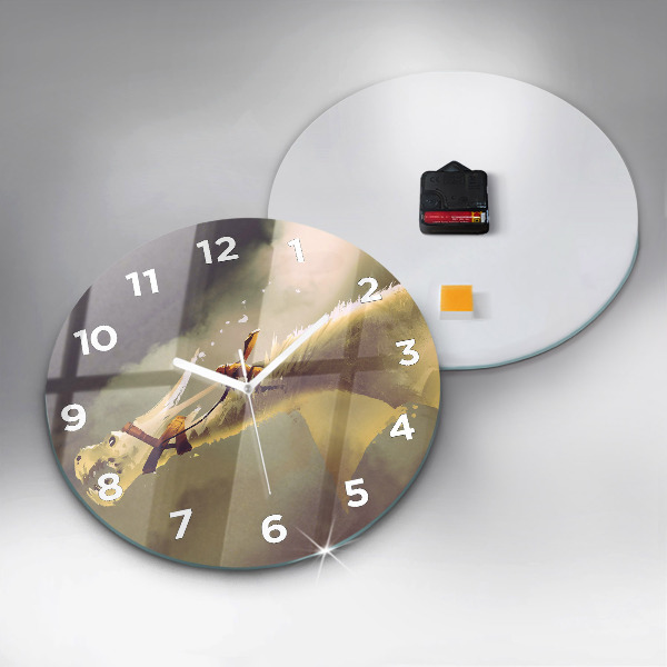 Orologio rotondo Illustrazione del cavaliere del drago