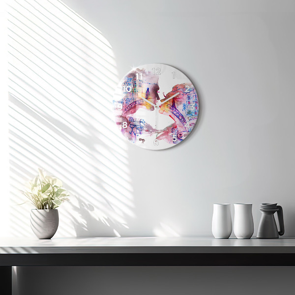 Orologio rotondo Due corpi un'anima