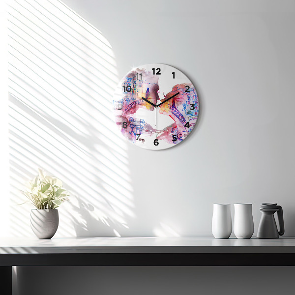 Orologio rotondo Due corpi un'anima