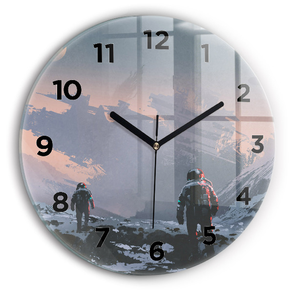 Orologio rotondo Astronauti astratti