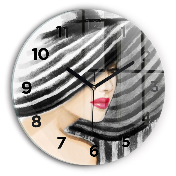 Orologio rotondo Donna in bianco e nero