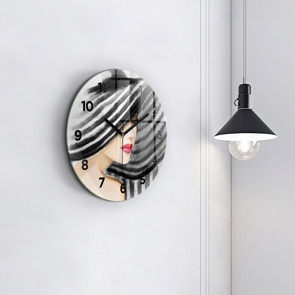 Orologio rotondo Donna in bianco e nero