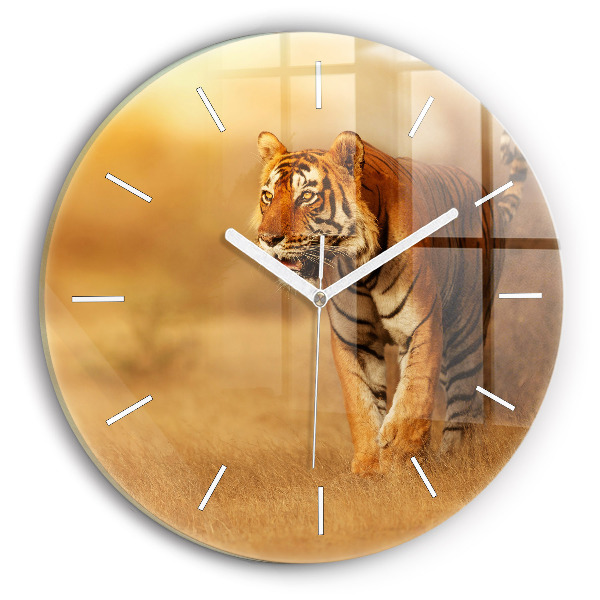 Orologio rotondo Caccia alla tigre