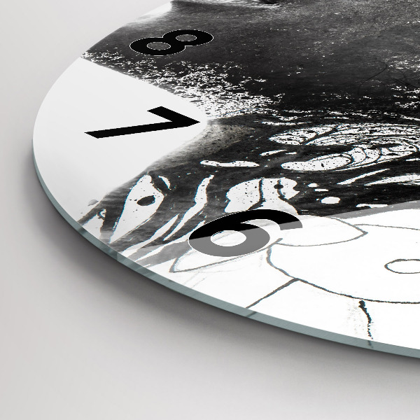 Orologio rotondo Volto di donna astratto