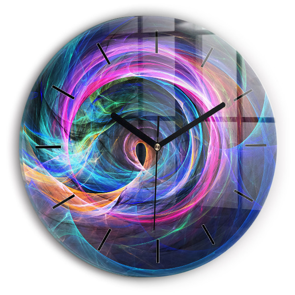 Orologio rotondo Frattale colorato